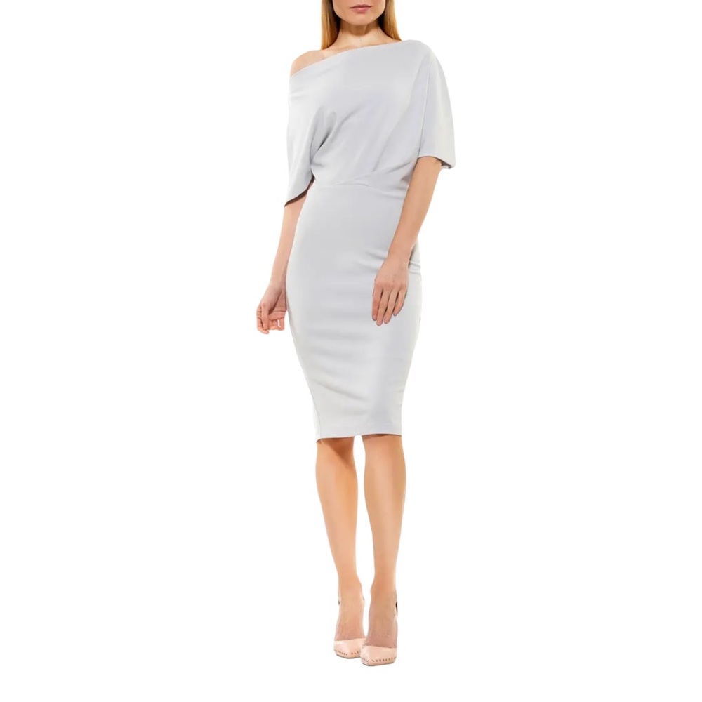 ALEXIA ADMOR Olivia Draped One Shoulder Sheath Cocktail Dress